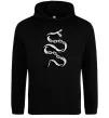 Женская толстовка (худи) Snake bones Черный фото