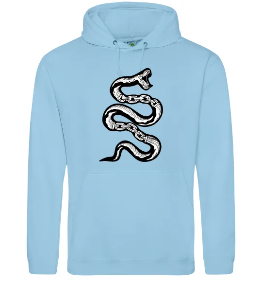 Женская толстовка (худи) Snake bones Голубой фото