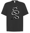 Футболка Оверсайз Snake bones Черный фото