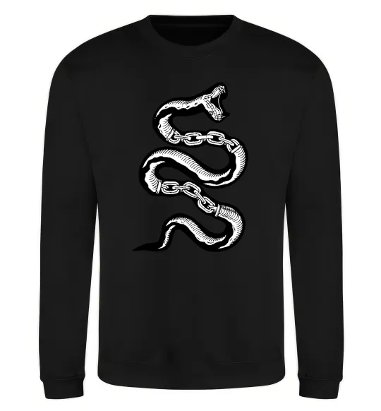 Свитшот Snake bones Черный фото