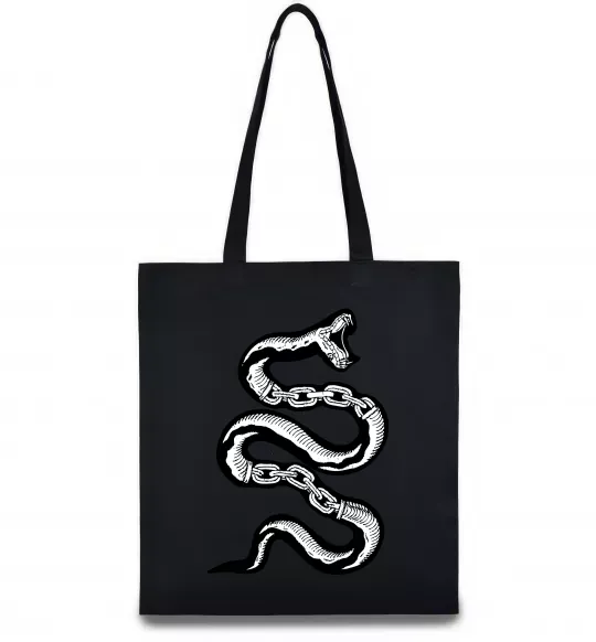 Еко-сумка Snake bones Чорний фото