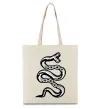 Еко-сумка Snake bones Бежевий фото