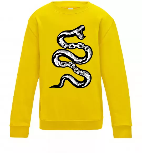 Детский Свитшот Snake bones Солнечно желтый фото