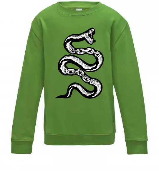 Детский Свитшот Snake bones Лаймовый фото