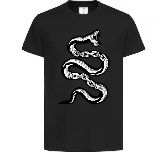 Детская футболка Snake bones Черный фото
