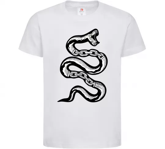 Детская футболка Snake bones Белый фото