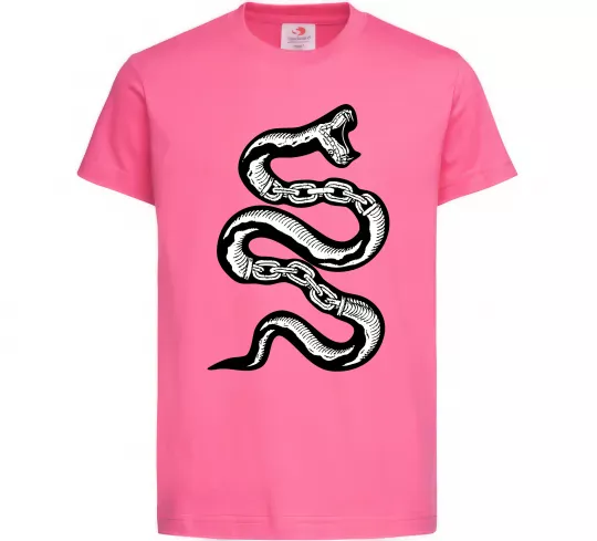 Детская футболка Snake bones Ярко-розовый фото