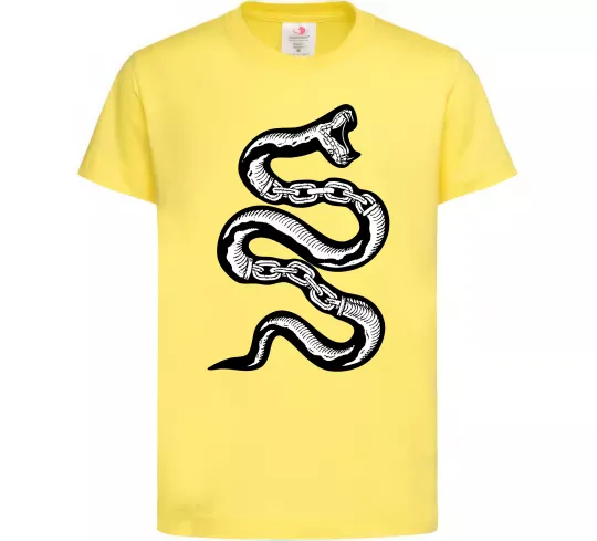 Детская футболка Snake bones Лимонный фото
