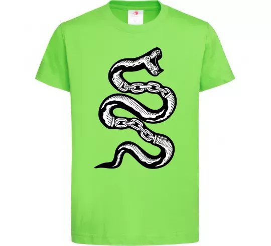 Детская футболка Snake bones Лаймовый фото