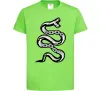 Детская футболка Snake bones Лаймовый фото