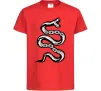 Детская футболка Snake bones Красный фото