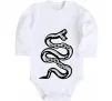 Дитячий бодік Snake bones Білий фото