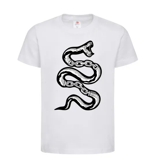 Детская футболка Snake bones Белый фото