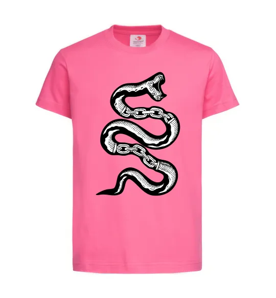 Детская футболка Snake bones Ярко-розовый фото