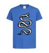 Детская футболка Snake bones Ярко-синий фото