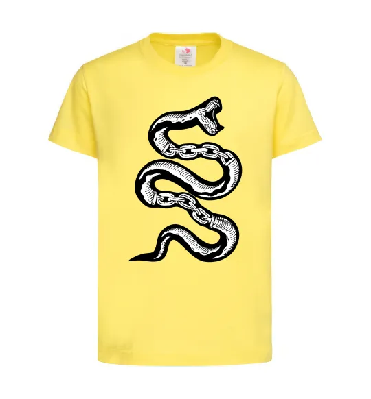 Детская футболка Snake bones Лимонный фото