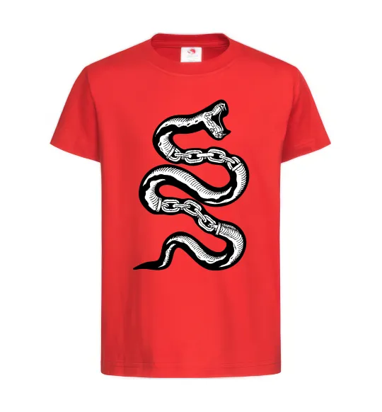 Детская футболка Snake bones Красный фото