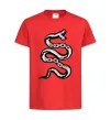 Детская футболка Snake bones Красный фото