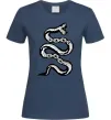 Женская футболка Snake bones Темно-синий фото
