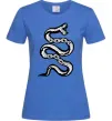 Женская футболка Snake bones Ярко-синий фото