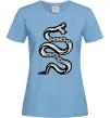 Женская футболка Snake bones Голубой фото