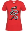 Женская футболка Snake bones Красный фото