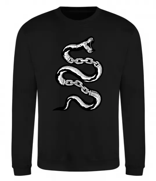 Світшот Snake bones Чорний фото