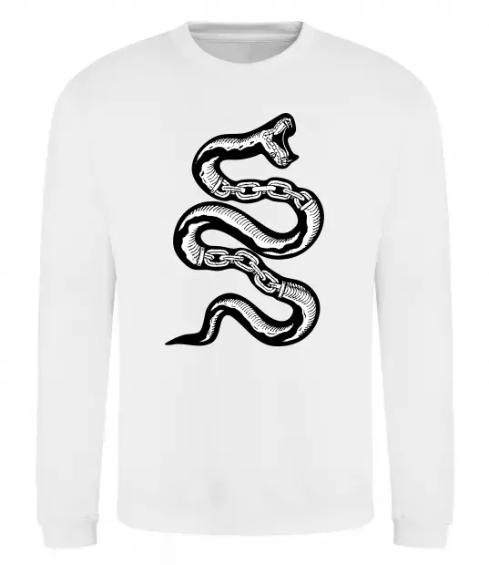 Світшот Snake bones Білий фото