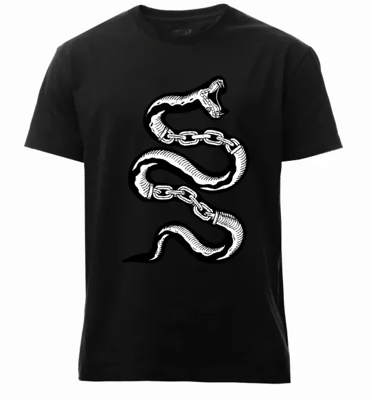 Чоловіча преміум футболка Snake bones Чорний фото