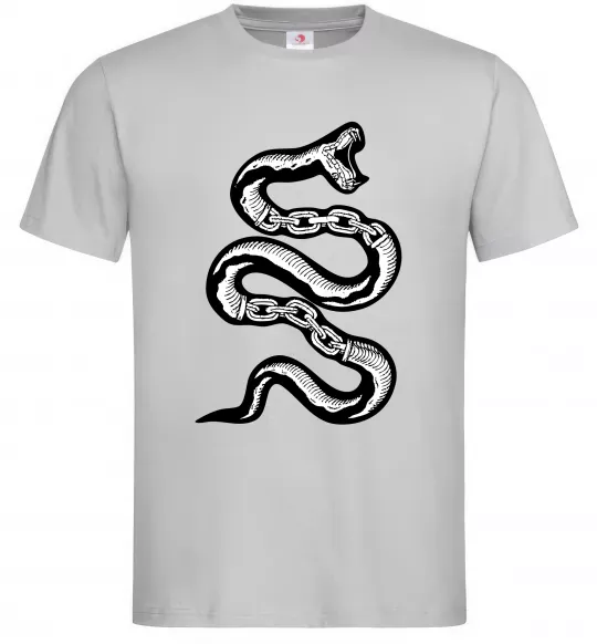 Чоловіча футболка Snake bones Сірий фото