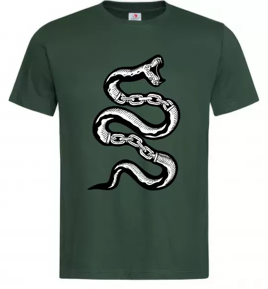 Чоловіча футболка Snake bones Темно-зелений фото