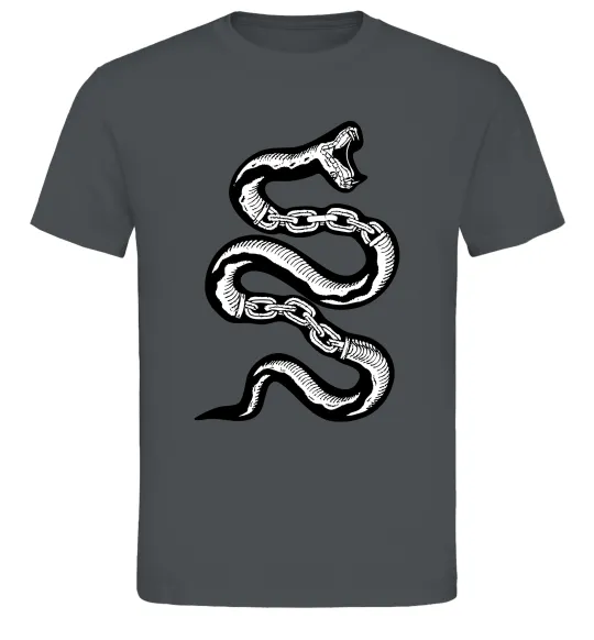 Чоловіча футболка Snake bones Графіт фото