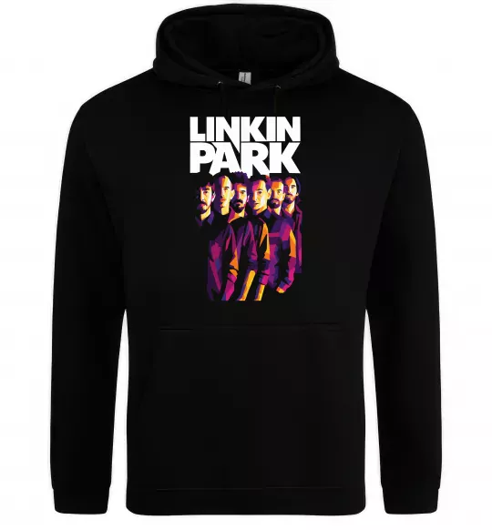 Чоловіча толстовка (худі) Linkin Park band Чорний фото
