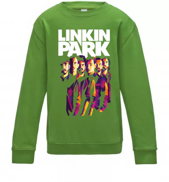 Дитячий світшот Linkin Park band Лаймовий фото