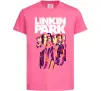 Дитяча футболка Linkin Park band Яскраво-рожевий фото