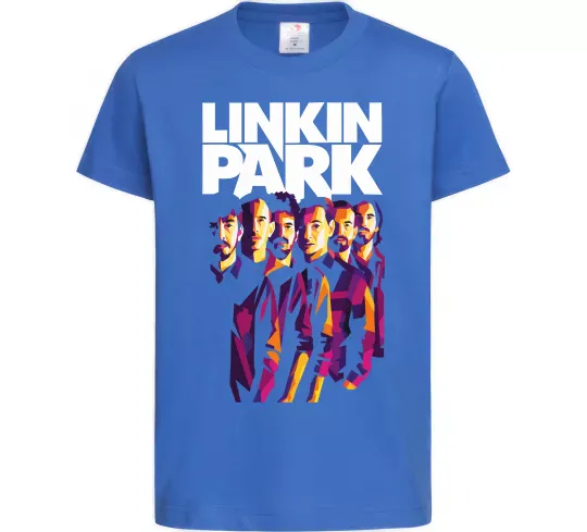Дитяча футболка Linkin Park band Яскраво-синій фото