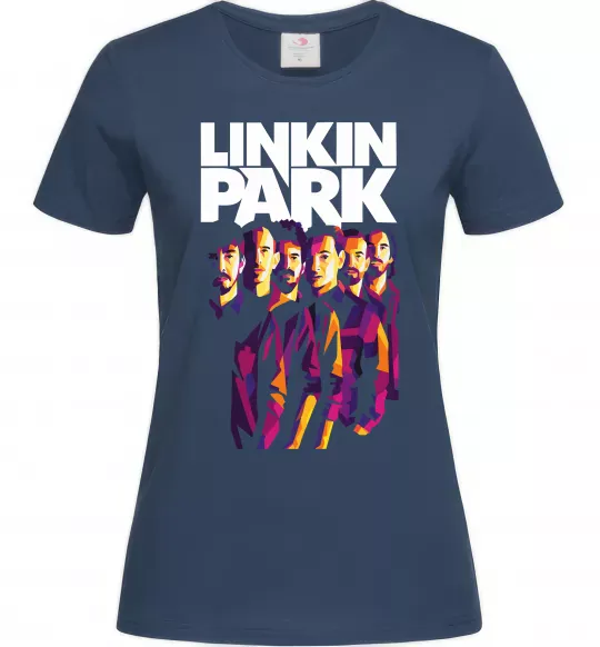 Женская футболка Linkin Park band Темно-синий фото