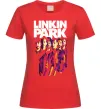 Женская футболка Linkin Park band Красный фото