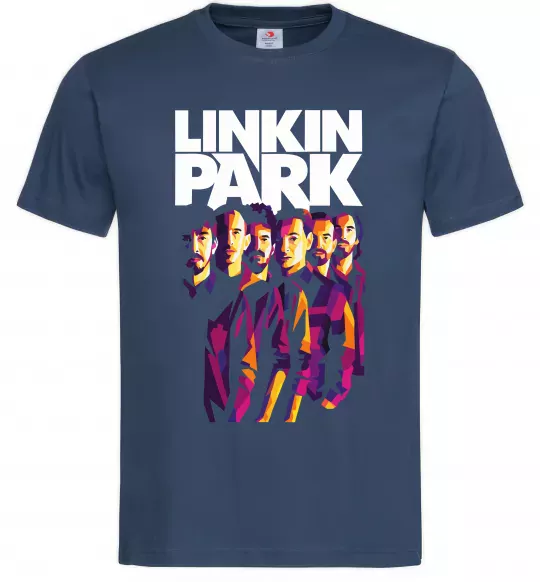 Чоловіча футболка Linkin Park band Темно-синій фото