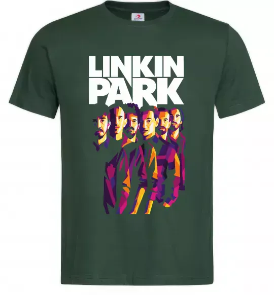 Чоловіча футболка Linkin Park band Темно-зелений фото