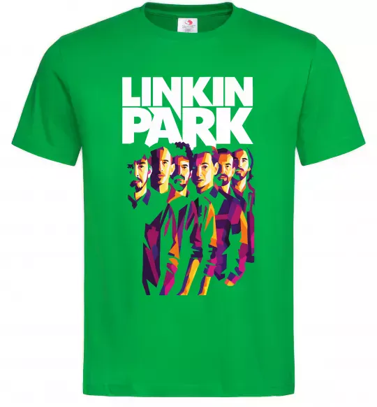 Чоловіча футболка Linkin Park band Зелений фото
