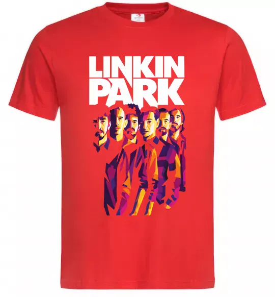 Чоловіча футболка Linkin Park band Червоний фото