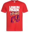 Чоловіча футболка Linkin Park band Червоний фото