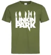 Чоловіча футболка Linkin Park силуети Оливковий Чоловіча футболка Linkin Park силуети Оливковий фото