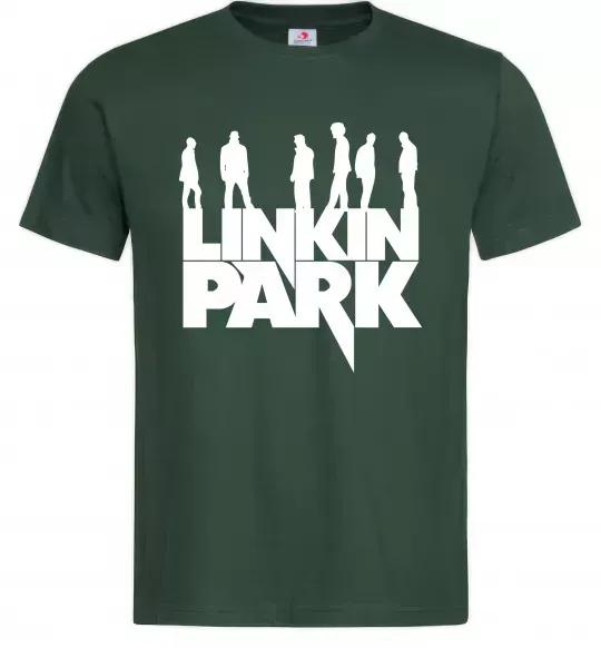 Чоловіча футболка Linkin Park силуети Темно-зелений фото