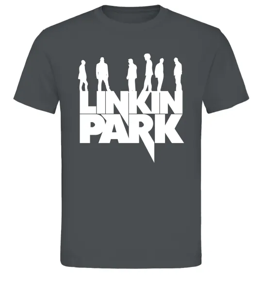 Чоловіча футболка Linkin Park силуети Графіт фото
