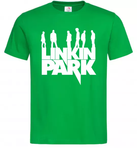 Чоловіча футболка Linkin Park силуети Зелений фото