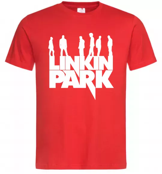 Чоловіча футболка Linkin Park силуети Червоний фото