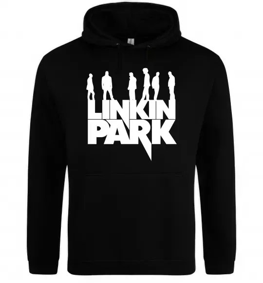 Чоловіча толстовка (худі) Linkin Park силуети Чорний фото