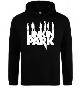 Чоловіча толстовка (худі) Linkin Park силуети Чорний фото